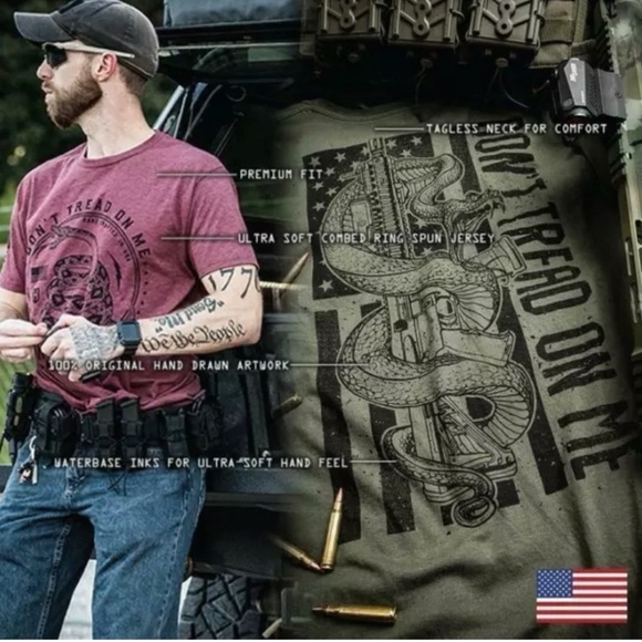 Howitzer Style Men's T-shirt TREAD EAGLE Military Grunt S M L XL 2XL - Picture 12 of 14